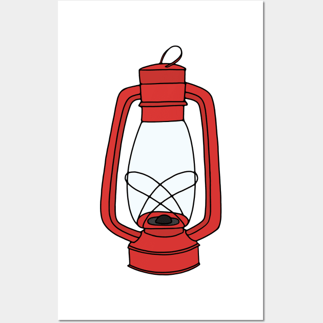 Camping Lantern Wall Art by murialbezanson